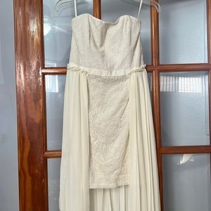 Off White Dress w/ Silk Attachment